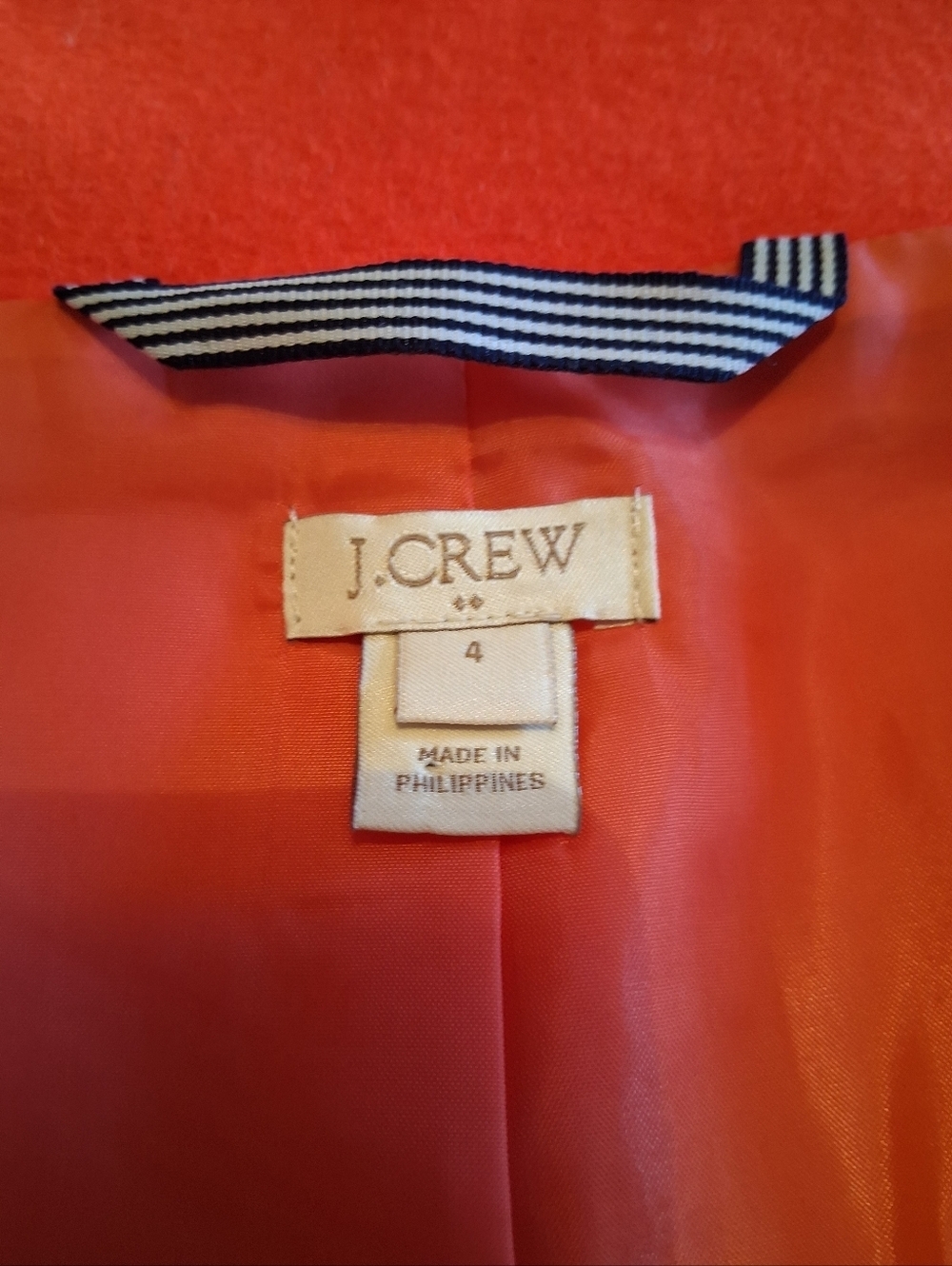 J..Crew Cocoon coat in Italian stadium-cloth wool blend Size 4 NWOT - Picture 7 of 11